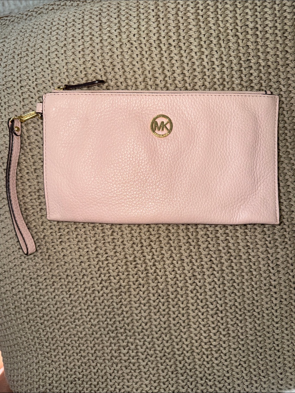 Michael Kors Leather Wristlet/Clutch
